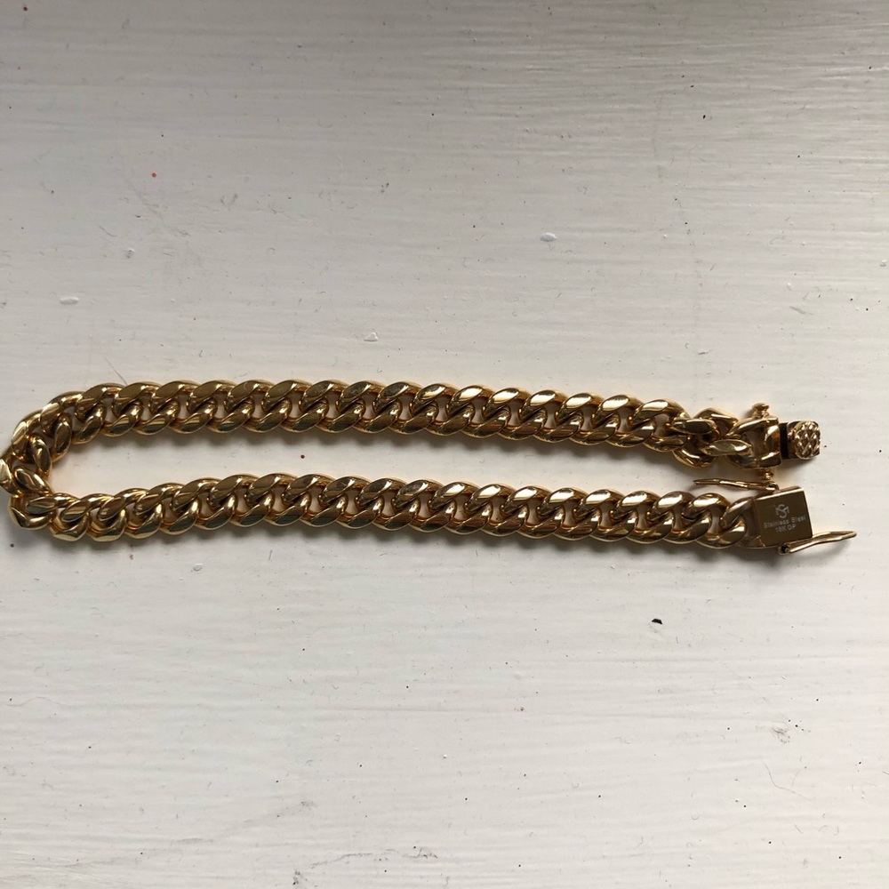 Past Midnight Brand. Gold Link heavy gauge anklet